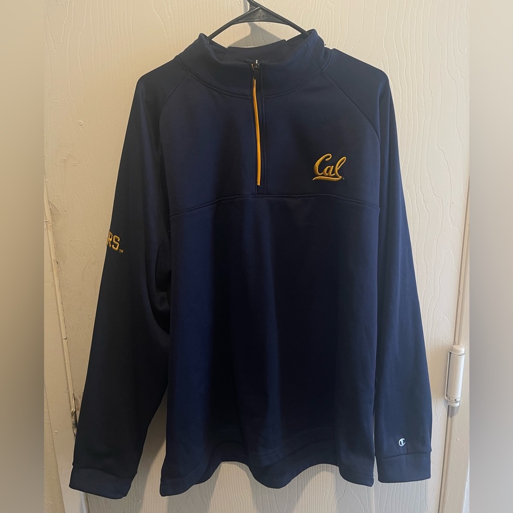 Champion XL Berkeley Navy Blue Quarter Zip Sweater